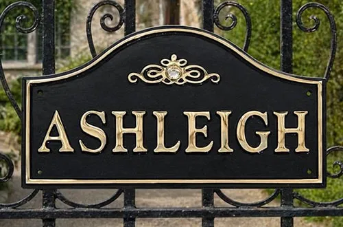 Cast brass is a very traditional material for house name plates. Cast Brass House Name Plates