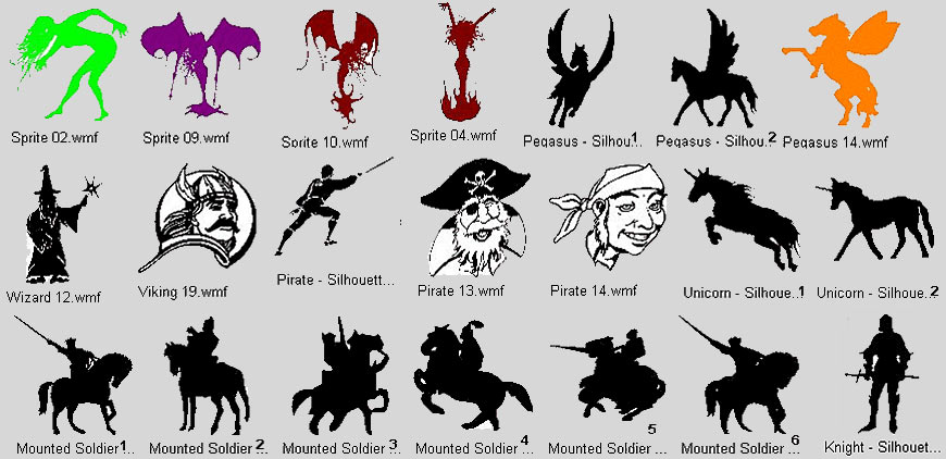 Sprites, Dragons, Pegasus, Unicorns, Pirates and Knights