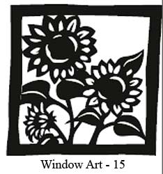 Window Art - Sunflowers