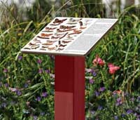 HPL Lectern Display on Wooden Post