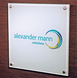 Full colour reverse print on back of clear acrylic sign.