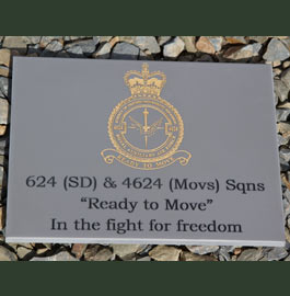 Engraved Air Force Plaque in 2 colours