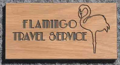 Engraved oak plaque