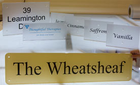 Clear Acrylic Signage with stand-away fittings