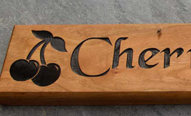 Cherry Wood House Signs