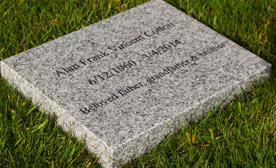 Stone Lawn Memorials in Granite and Slate