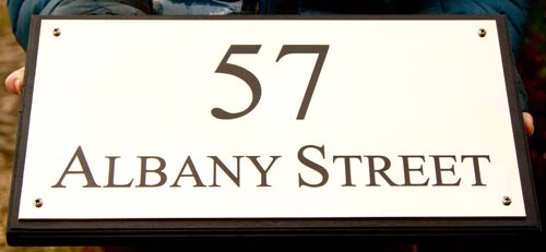 Brass Address Sign