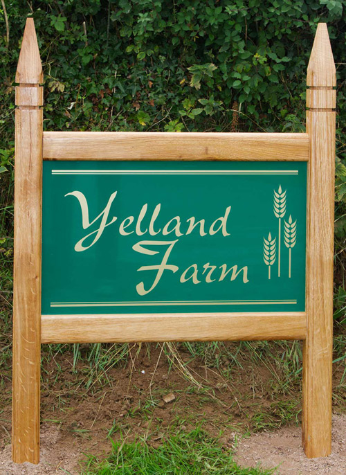 Farm entrance sign