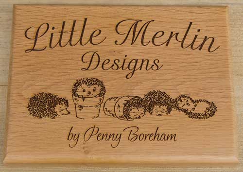 Wooden sign with detailed artwork