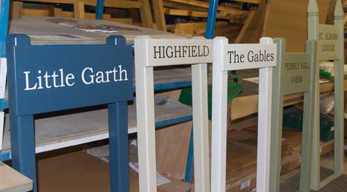 Painted Wooden Entrance Signs