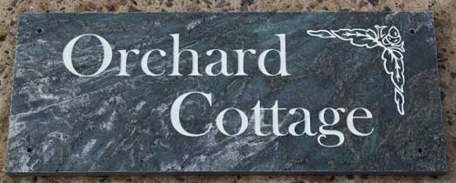 Silver Nickel Slate House Sign