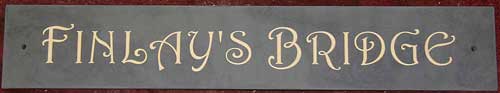 Standard slate sign with cream letters