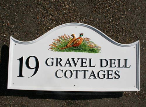 Hand painted home sign in top quality cast polyurethane