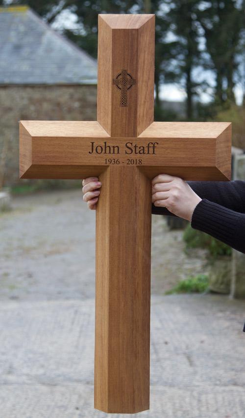 Large wooden memorial cross