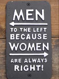 Women are always Right Sign