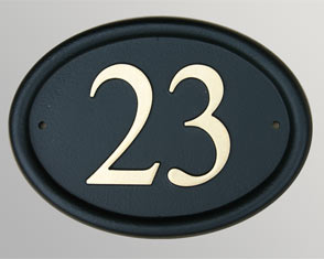 Oval House Number