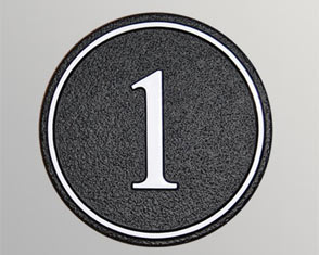 Circular House Number 
Sign with Inset Border