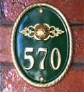 Cast brass house number B9