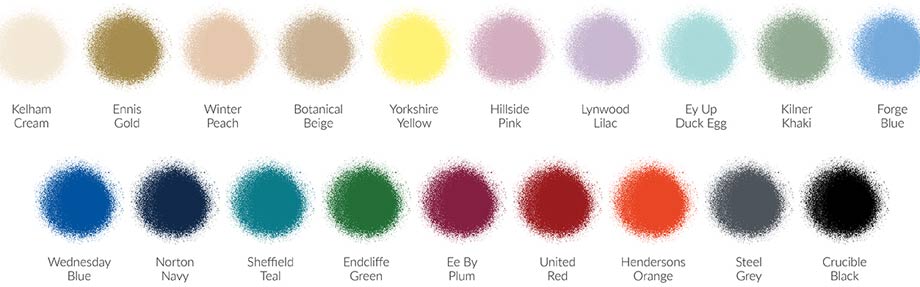 Colours for vintage Enamel Signs