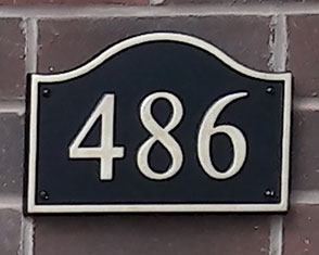 Bespoke house number sign.