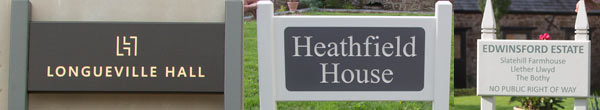 Click on this image to see a great range of entrance signs on posts.