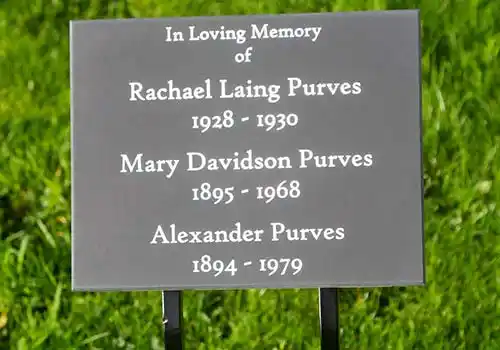 Stone like corian is easy to maintain and available in many colours. Engraved Corian Plaque