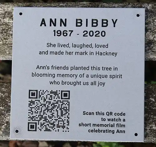 title here Pewter Paperstone Plaque with QR Code