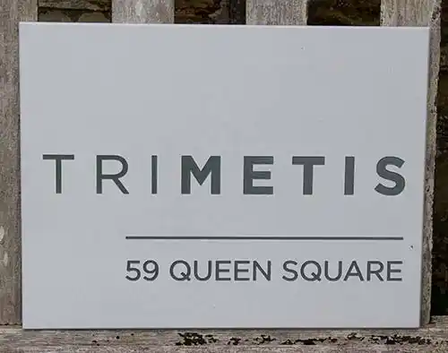 Wonderful material for engraved signs - very low maintenance Polygood House Sign