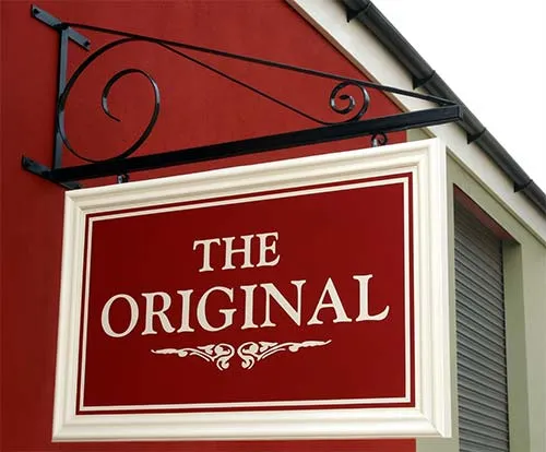 Large version of the Original hanging sign design