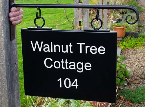 Painted Hanging House Sign