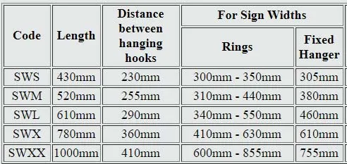Buy now from our online shop Scroll Bracket Sizes
