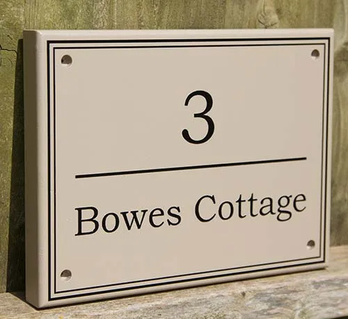 These can be made in a large range of colours including Farrow and Ball Painted House Name Sign