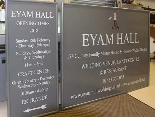 This edge ellavates your aluminium sign. Aluminium Signs with Bullnose Edge