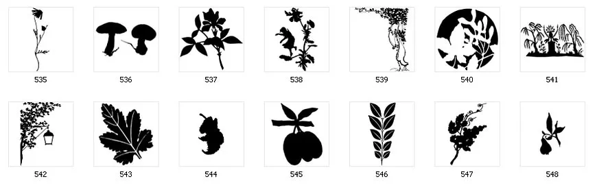 Vintage nature designs, mushrooms, leaf, flowers