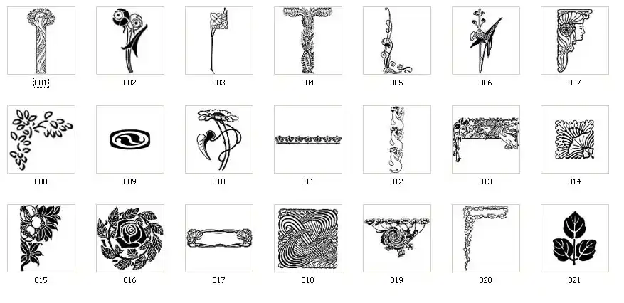 Designs inspired by the art nouveau era