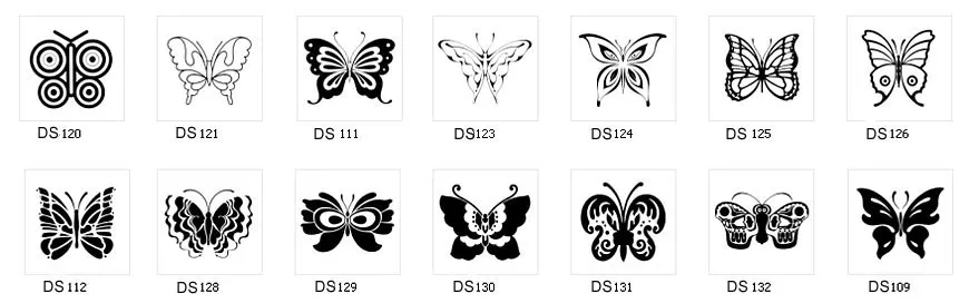 A selection of images of butterflies