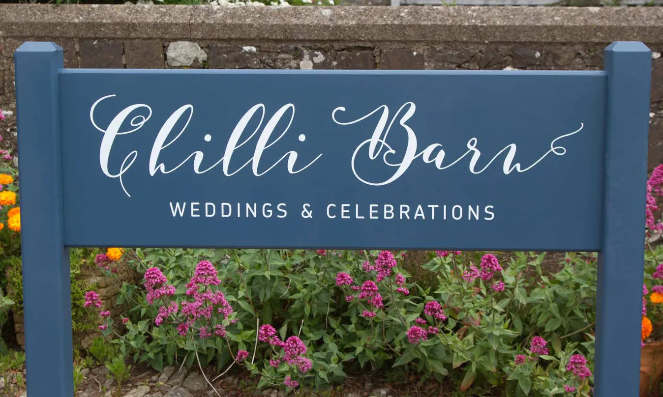 title here Stiffkey blue painted sign