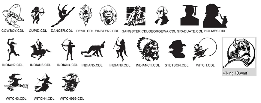 Images of people and professions, cowboy, dancer, graduate