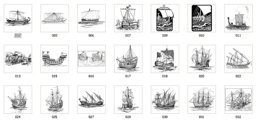 Images of old and vintage sailing ships and tall ships