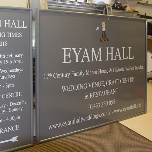 title here Solid Aluminium signs crafted at The Sign Maker.