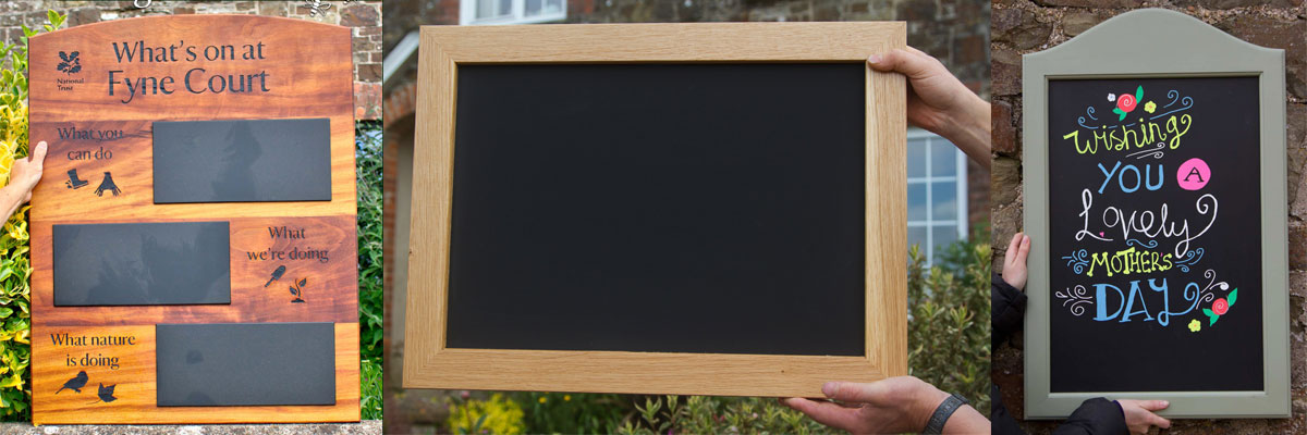 Bespoke Chalk Boards for event venues to display information, crafted by The Sign Maker.