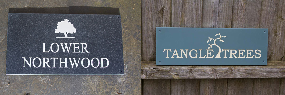High-quality Corian House signs and memorials crafted at The Sign Maker.