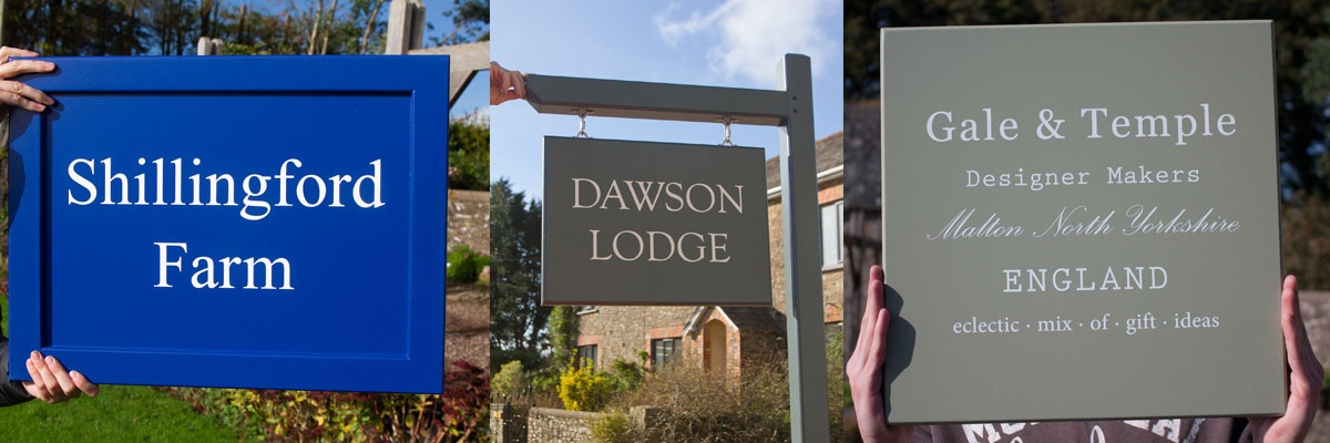 Beautiful wooden, painted signs crafted by skilled artisans at The Sign Maker.