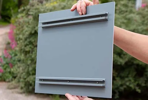 Clips can be provided for any sort of post Aluminium Sign With Channels on Reverse