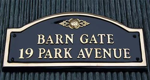 Arch Top Cast Brass Nameplate