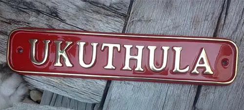 Cast Brass Rectangle House Nameplate B1