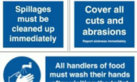 Safety signs for the catering industry
