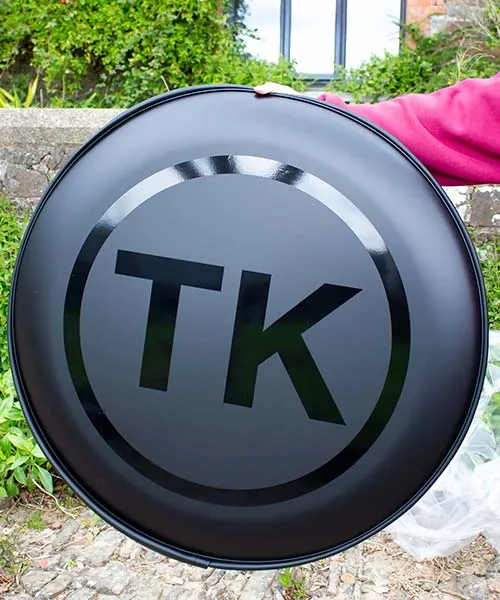 Wheel covers are made in our workshops Black on Black Wheel Cover