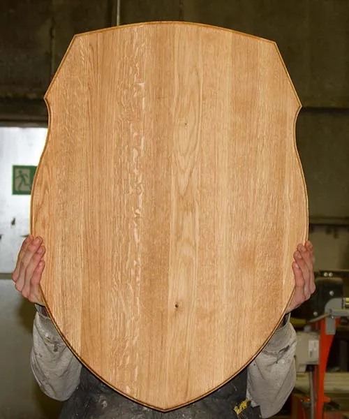 These can be made to any size or shape Oak Shields