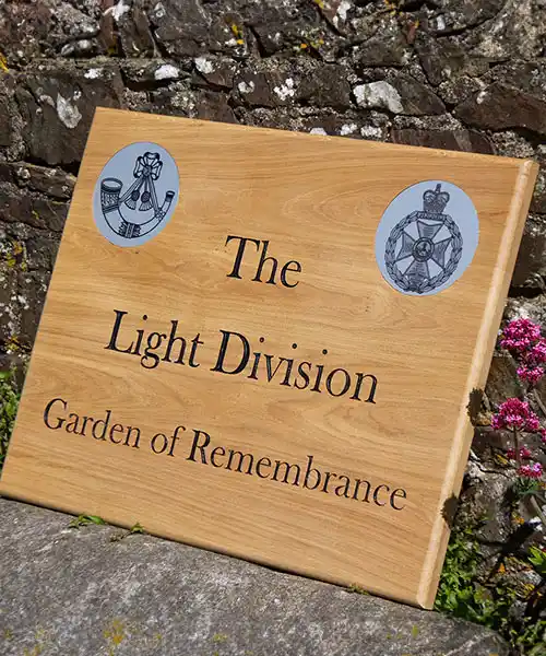 Made in Oak with anodised aluminium insets Wooden Plaque with insets